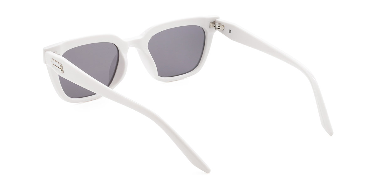 White Grey Talon - Rectangle Sunglasses