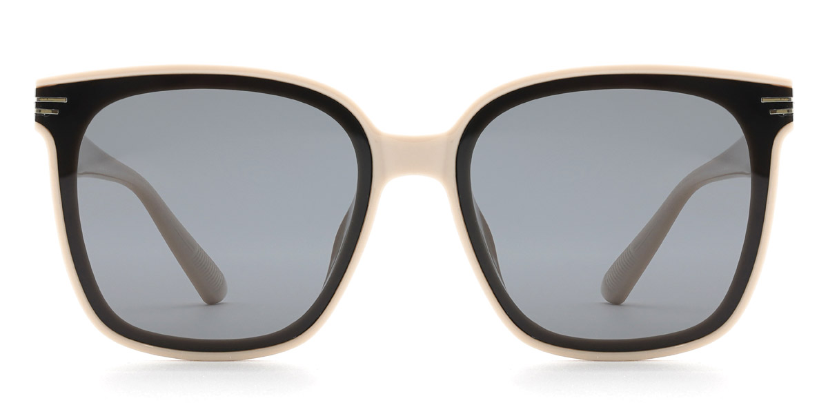 Beige Grey Jolene - Square Sunglasses