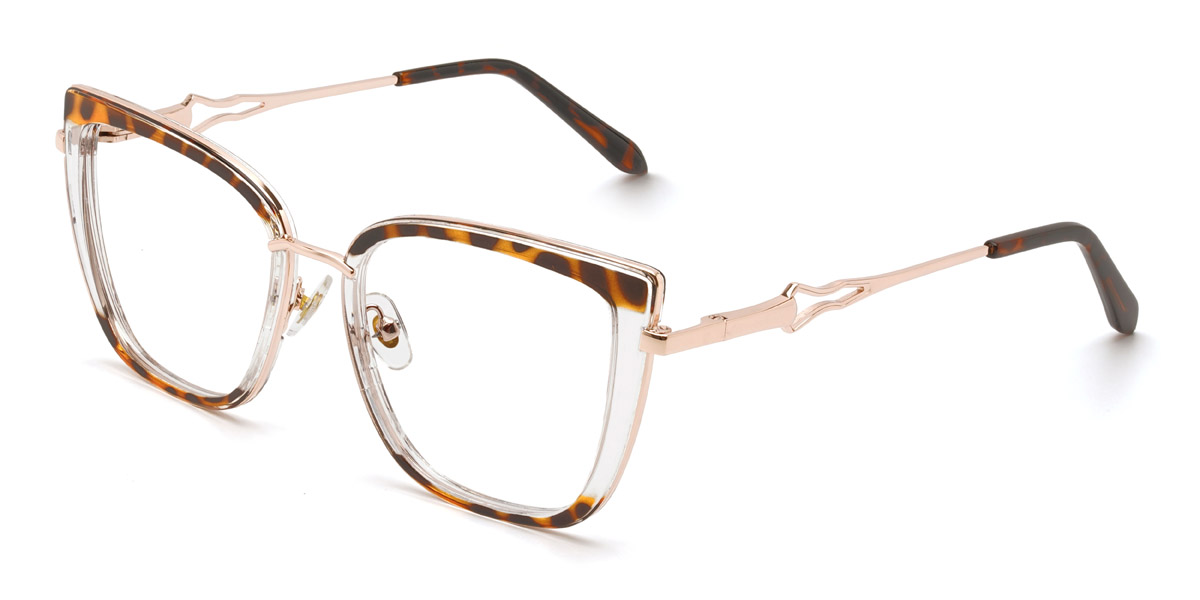 Klarer Schildpatt Jaylah Brille - Square Glasses