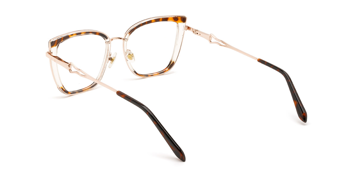 Clear Tortoiseshell Jaylah Glasses - Square Glasses