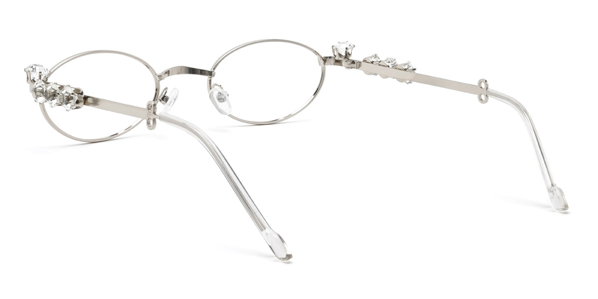 Silver Aliana Glasses - Oval Glasses