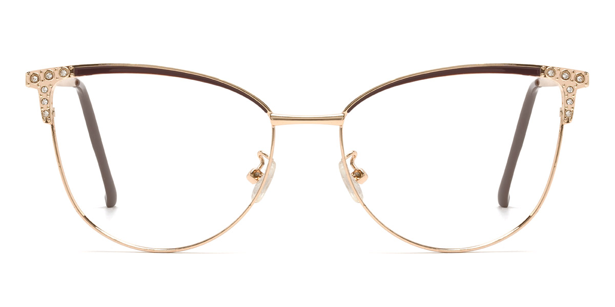 Marrón dorado Marissa - Cat Eye Glasses