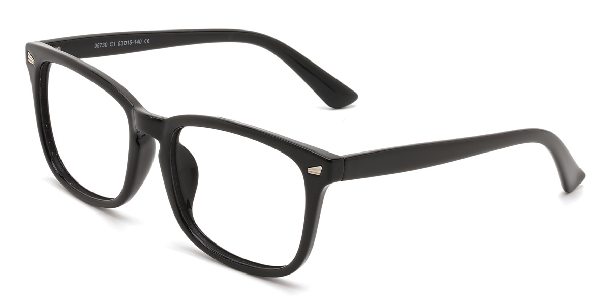 Black Aurele - Rectangle Glasses