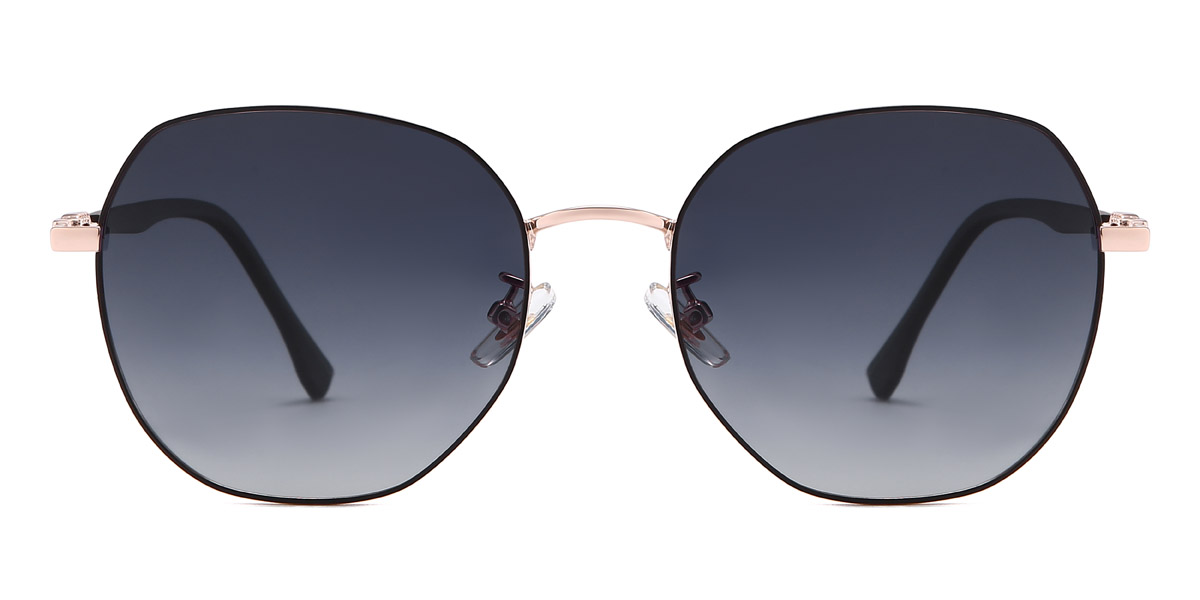 Gold Grey Kenrick - Oval Sunglasses