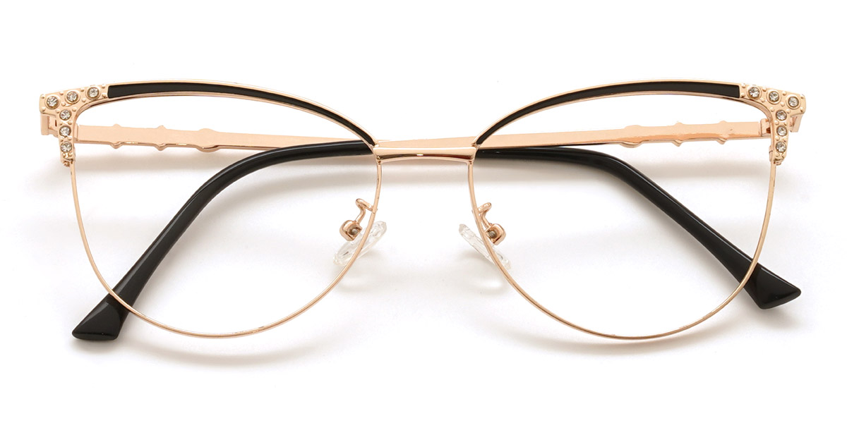 Gold Black Marissa - Cat Eye Glasses