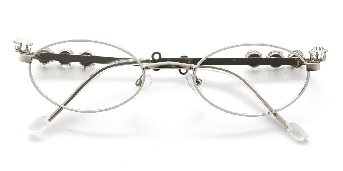 Silver Aliana Glasses - Oval Glasses