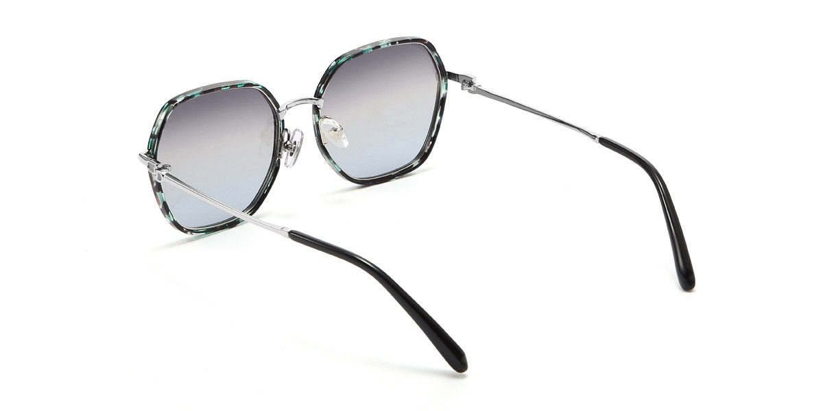 Zöld teknősbéka Gradual szürke Brok Szemüveg - Square Sunglasses