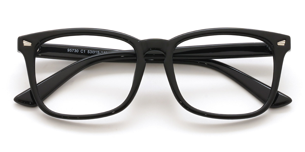 Black Aurele - Rectangle Glasses