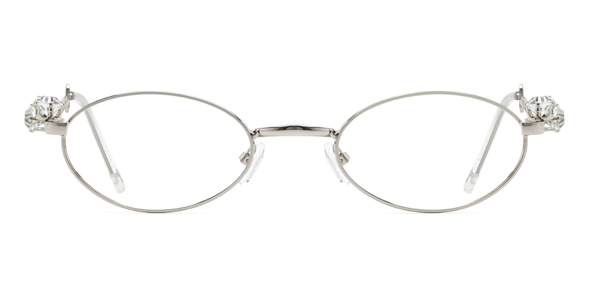 Silver Aliana - Oval Glasses