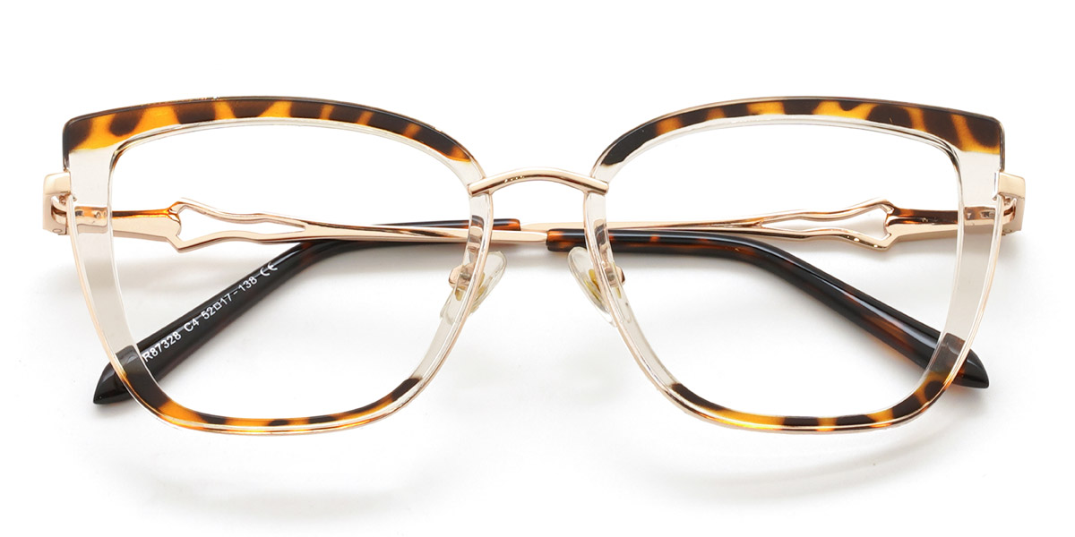 Clear Tortoiseshell Jaylah Glasses - Square Glasses