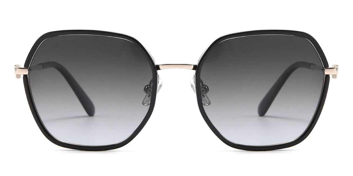 Black Grey Brok - Square Sunglasses