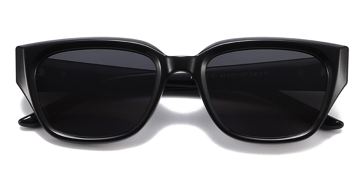 Black Grey Wilfried Glasses - Rectangle Sunglasses