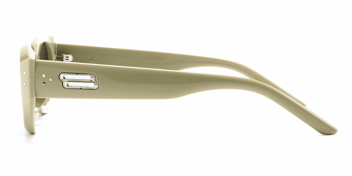 Cream Green Gray Ryley - Oval Sunglasses