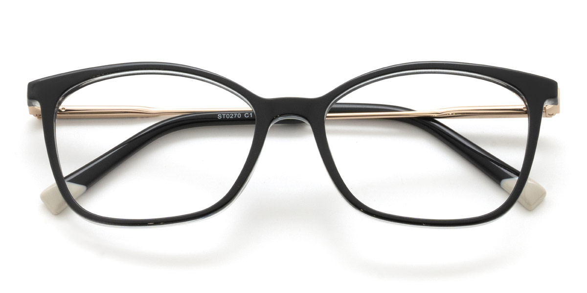 Black Maia - Rectangle Glasses