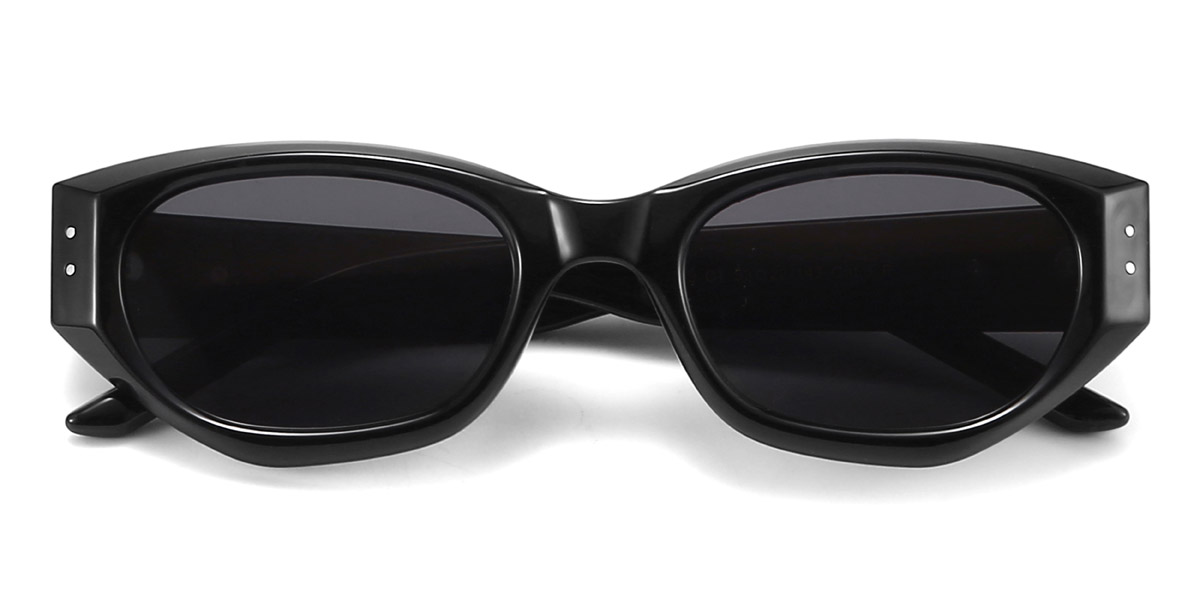 Fekete szürke Ryley - Oval Sunglasses