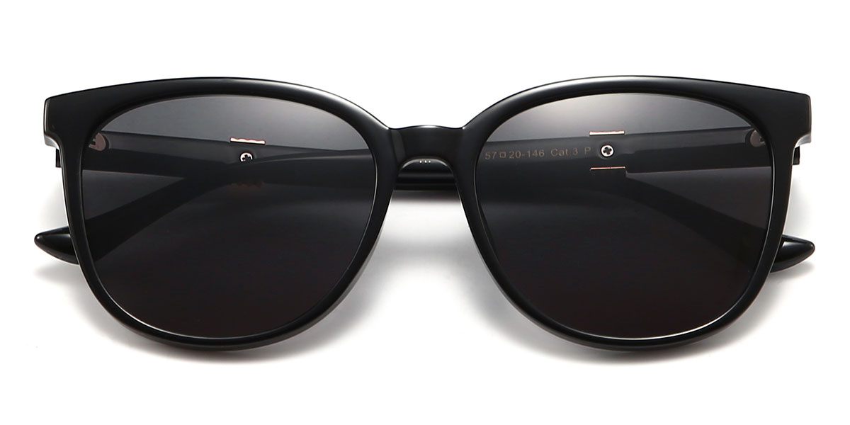 Noir Gris Hermann Lunettes - Square Sunglasses