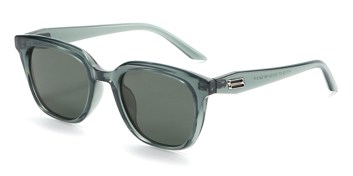 Dark Green Grey Jenkin - Square Sunglasses