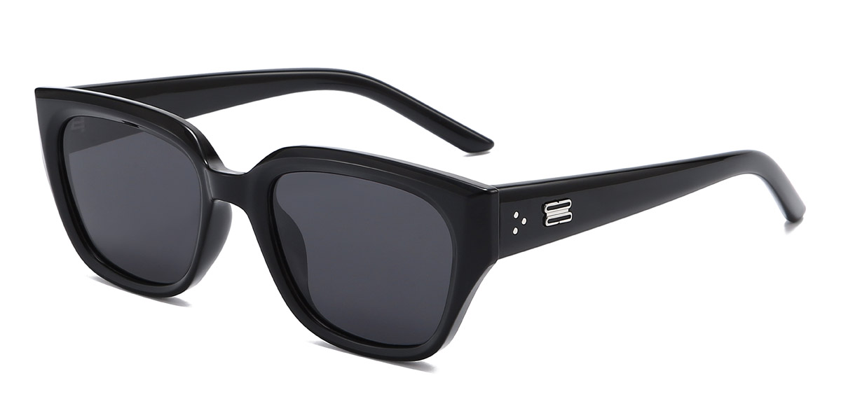 Negro Gris Wilfried Gafas - Rectangle Sunglasses