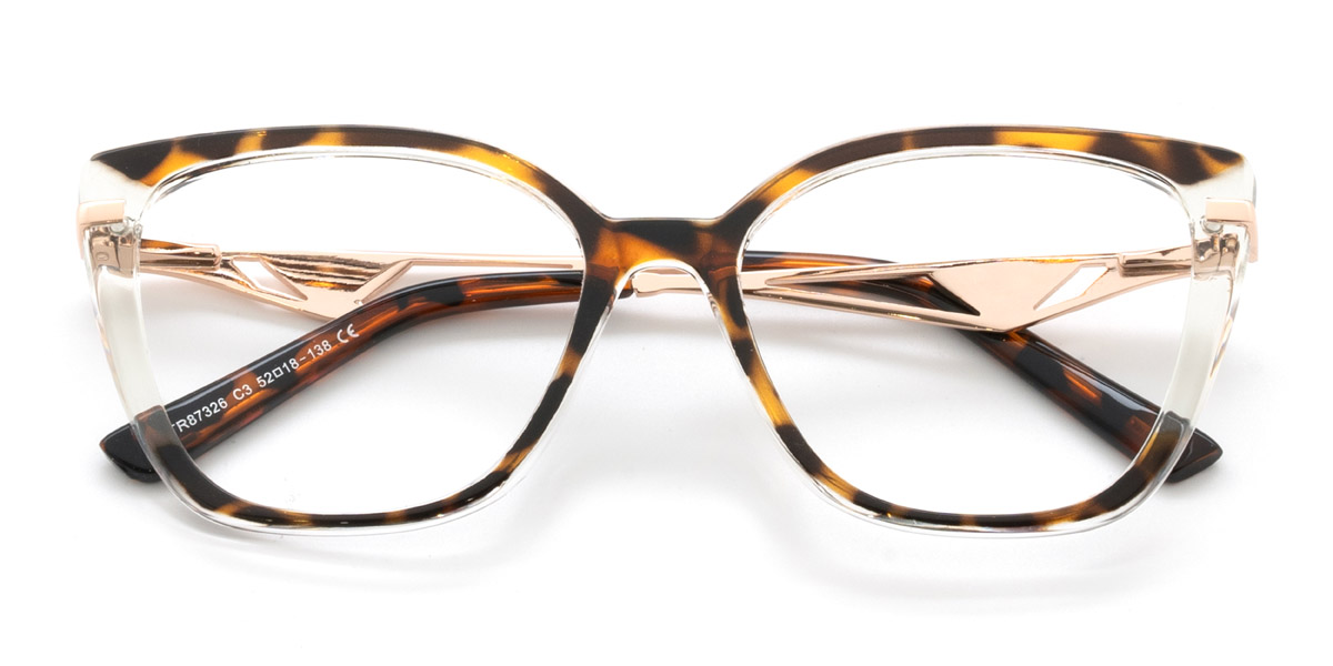 Clear Tortoiseshell Jemma - Square Glasses