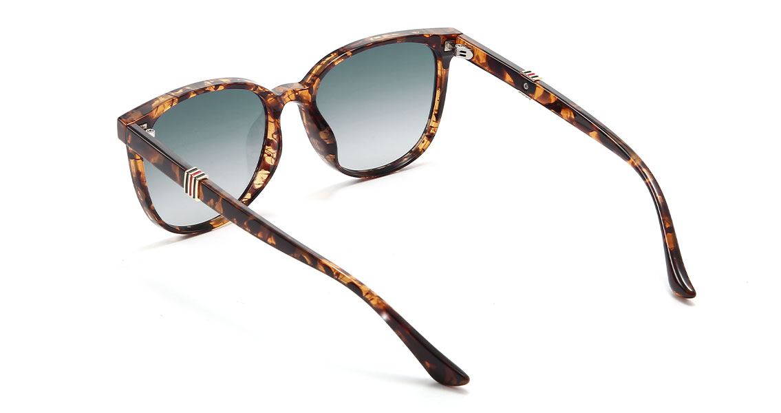 Tortoiseshell Gradual Grey Hermann - Square Sunglasses