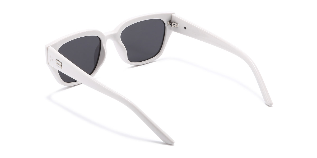 White Grey Wilfried - Rectangle Sunglasses