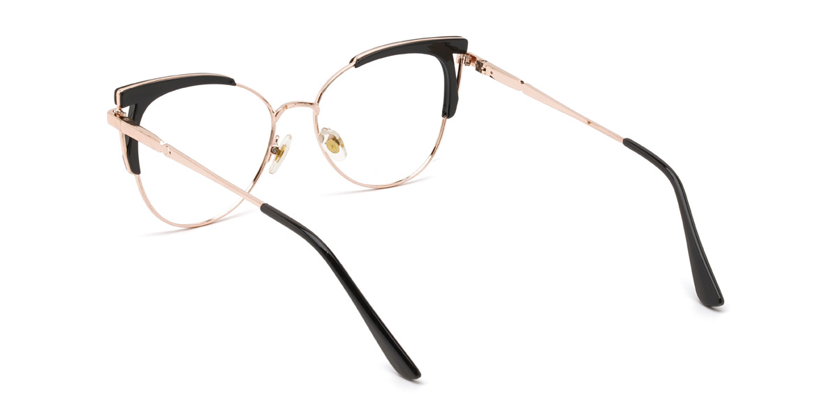 Gold Black Julieta Glasses - Cat Eye Glasses