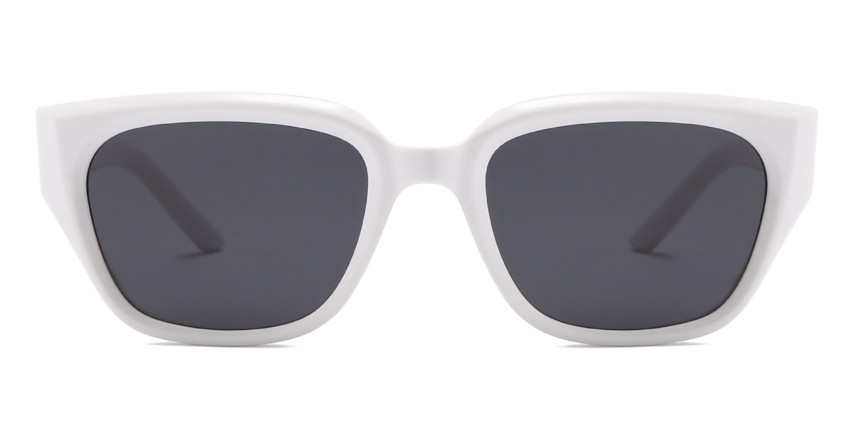 White Grey Wilfried - Rectangle Sunglasses