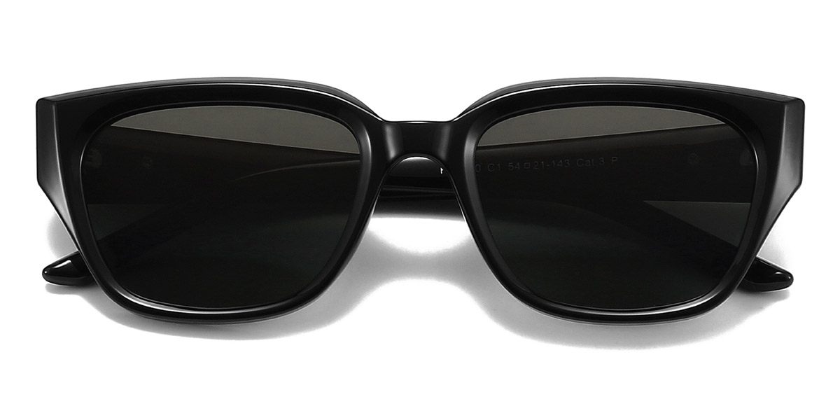 Black Brown Wilfried - Rectangle Sunglasses