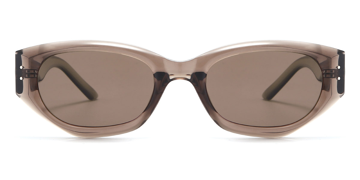 Brown Brown Ryley - Oval Sunglasses