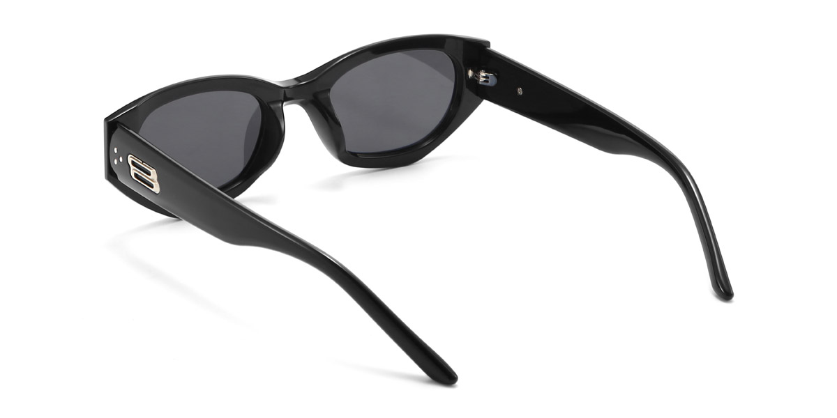 Fekete szürke Ryley - Oval Sunglasses