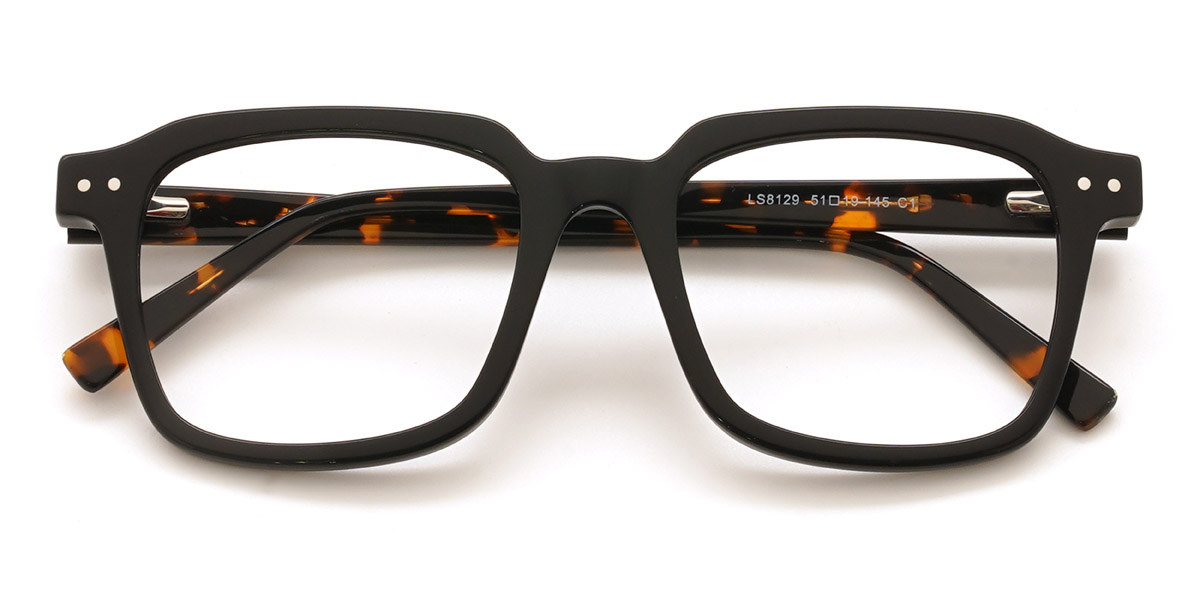 Black Tortoiseshell Dayana - Rectangle Glasses