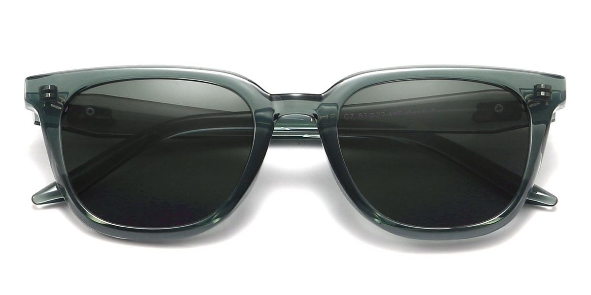 Dark Green Grey Jenkin - Square Sunglasses