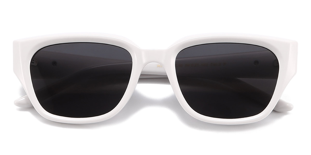 White Grey Wilfried - Rectangle Sunglasses