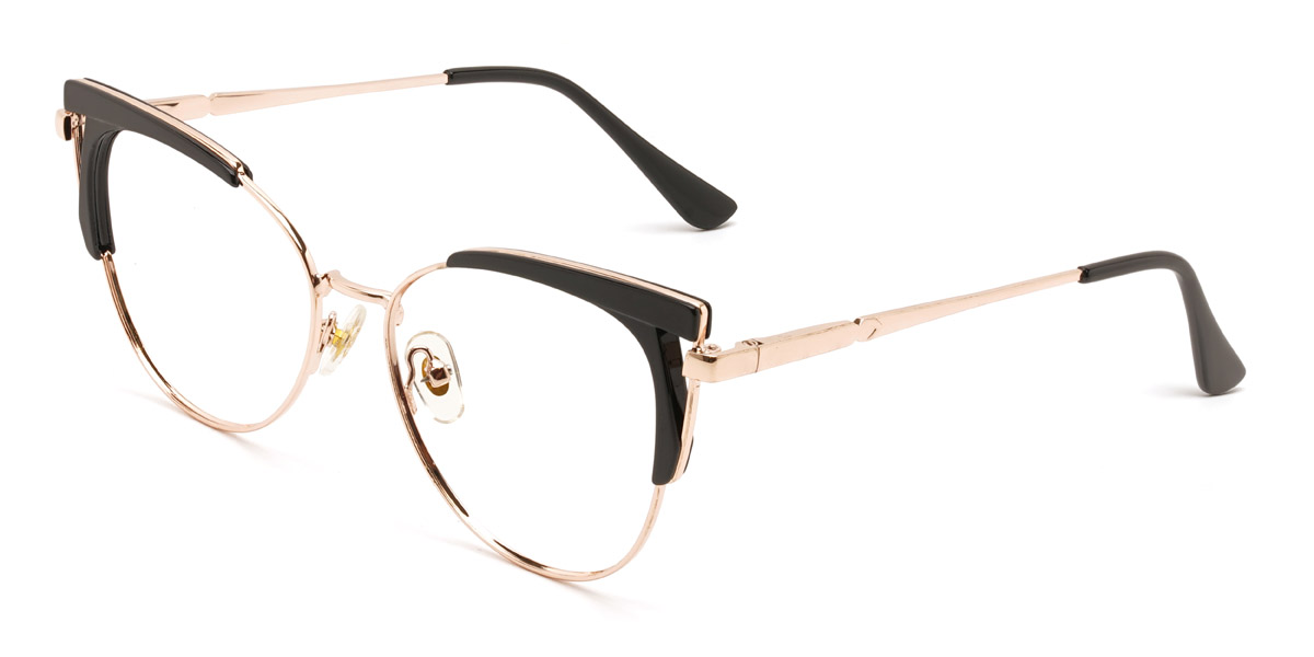 Gold Black Julieta - Cat Eye Glasses