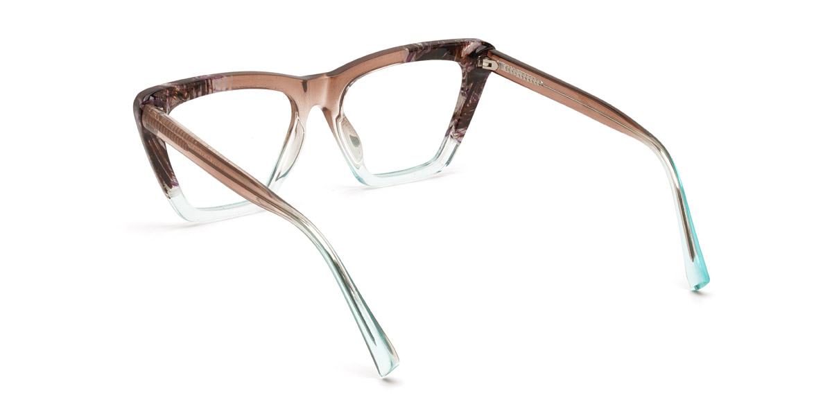 Marrón claro azul Amiya - Cat Eye Glasses