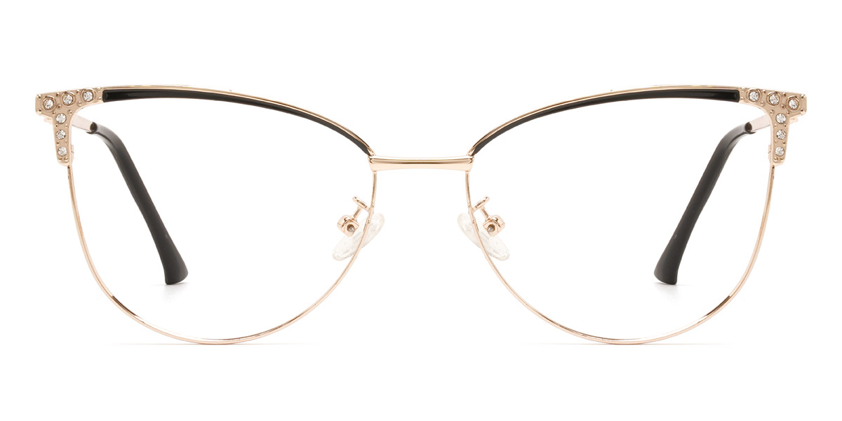 Gold Black Marissa - Cat Eye Glasses