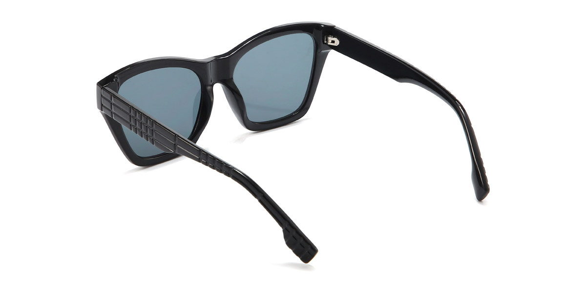 Noir Gris Coraline Lunettes - Square Sunglasses