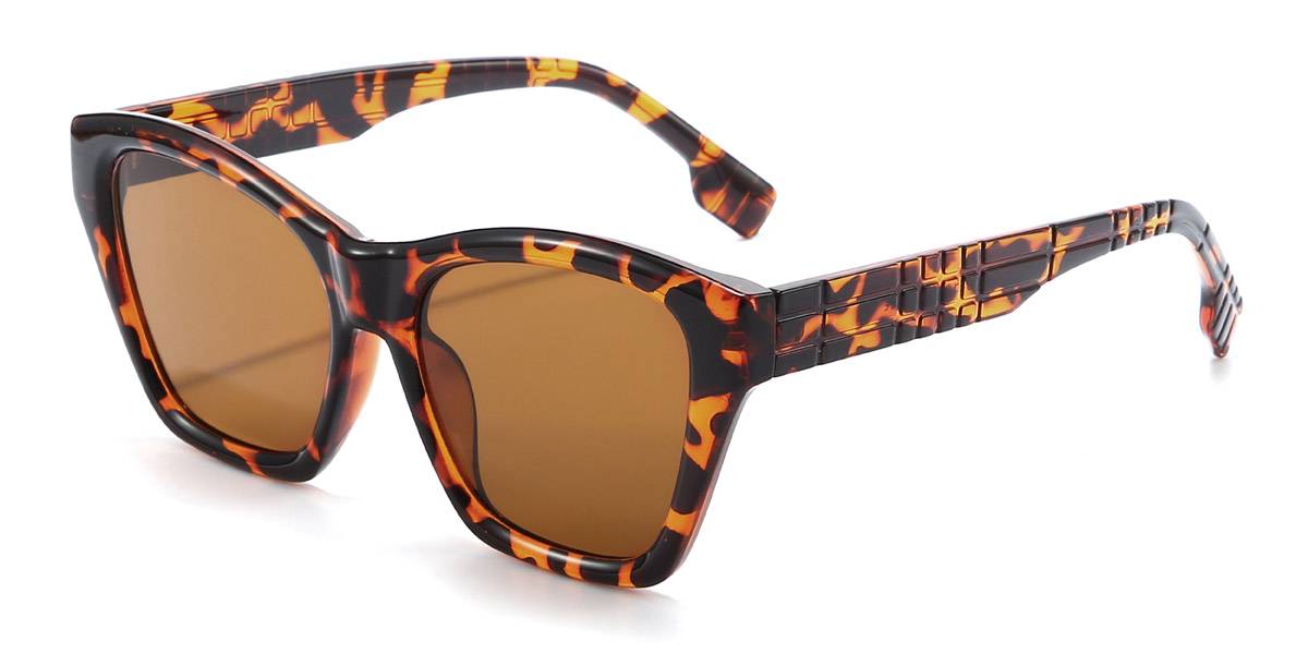 Tortoiseshell Brown Coraline - Square Sunglasses