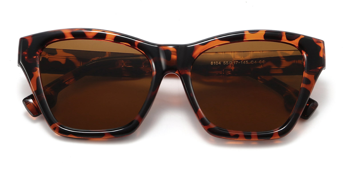 Tortoiseshell Brown Coraline - Square Sunglasses