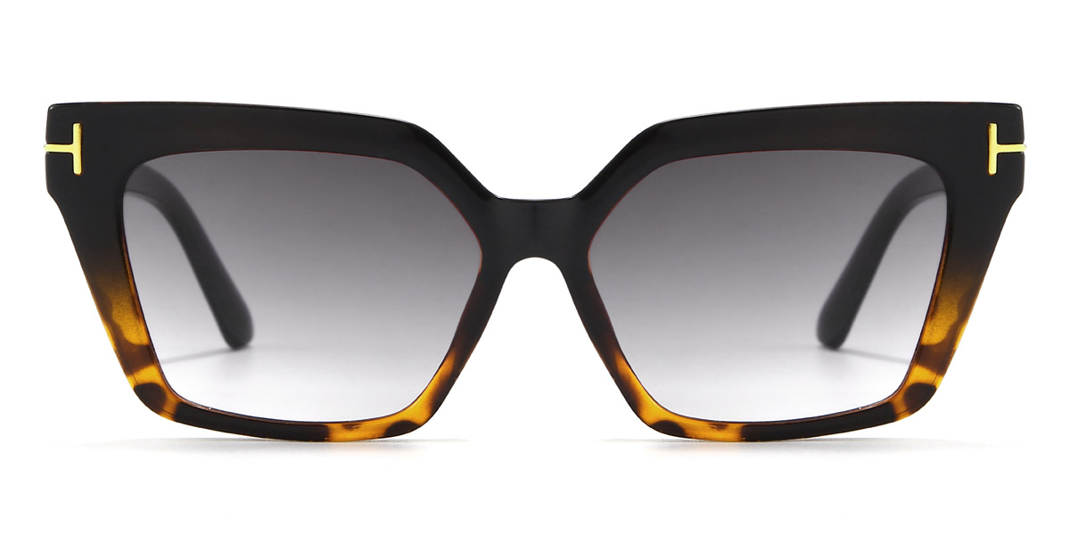 Negro Carey Gradual Gris Kenley - Rectangle Sunglasses