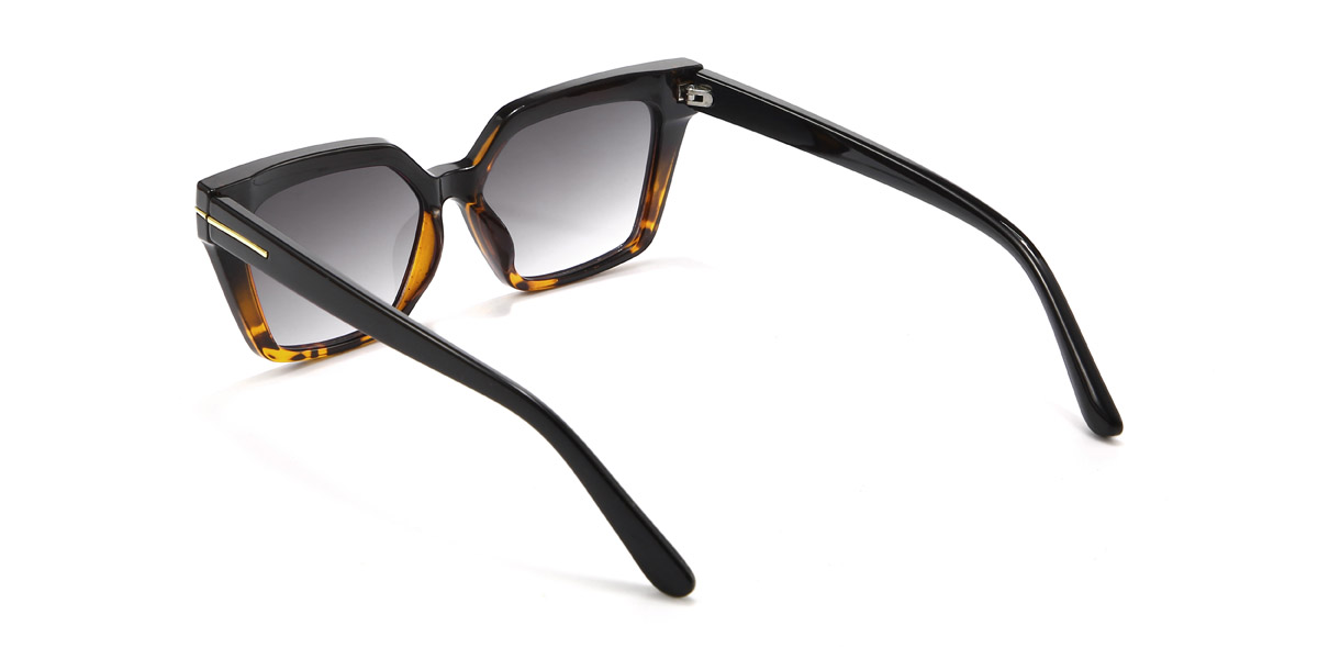 Black Tortoiseshell Gradual Grey Kenley Glasses - Rectangle Sunglasses