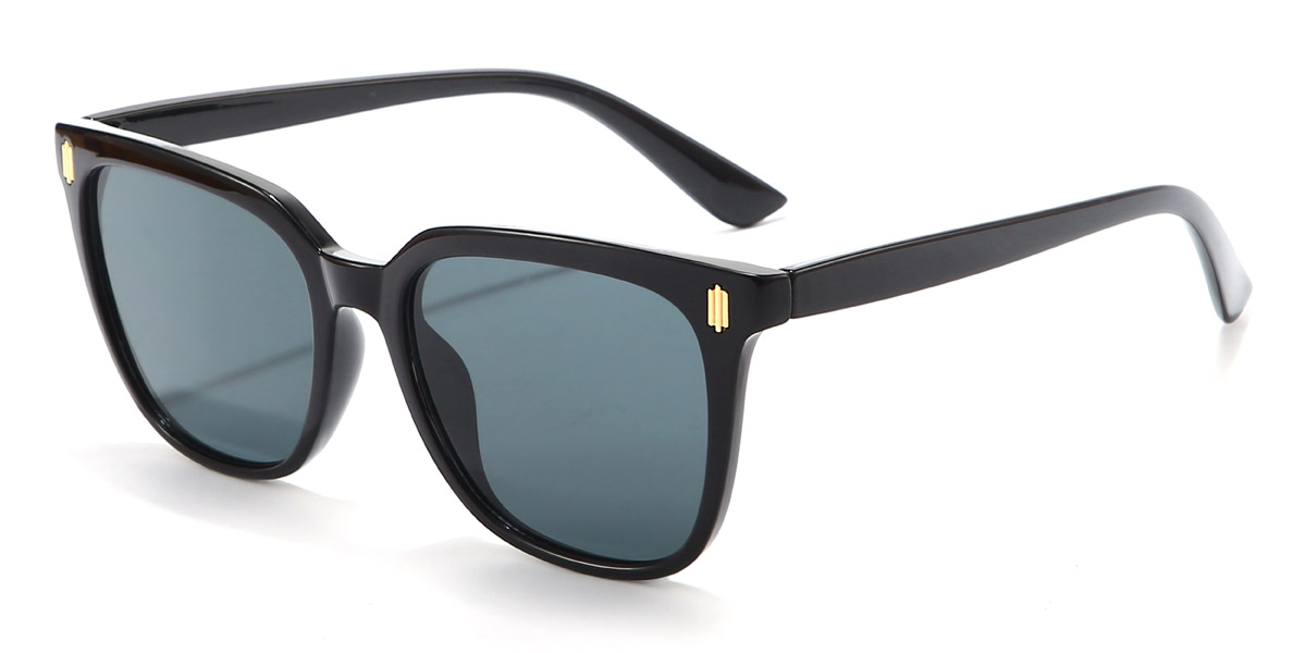 Black Grey Rayna Glasses - Square Sunglasses