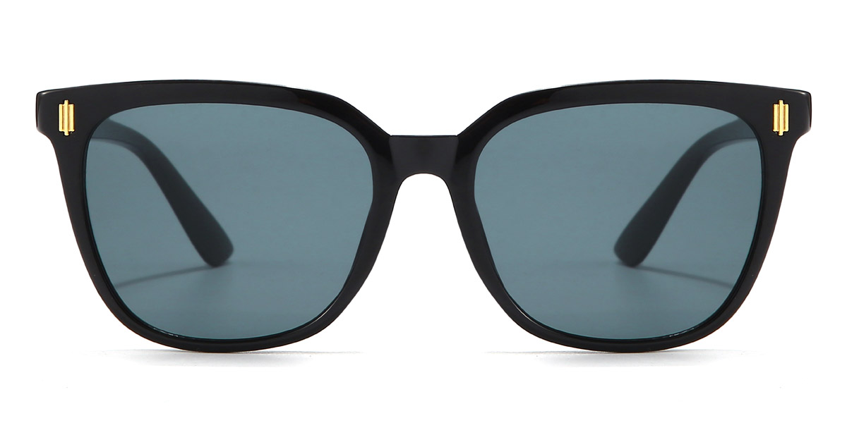 Noir Gris Rayna Lunettes - Square Sunglasses