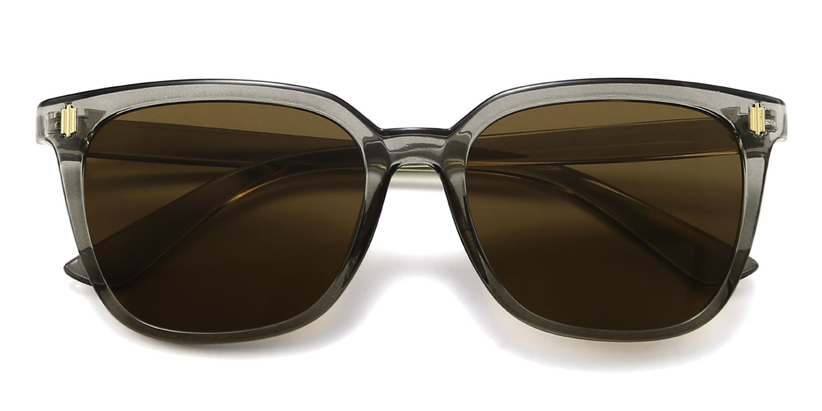 Grau Braun Rayna - Square Sunglasses