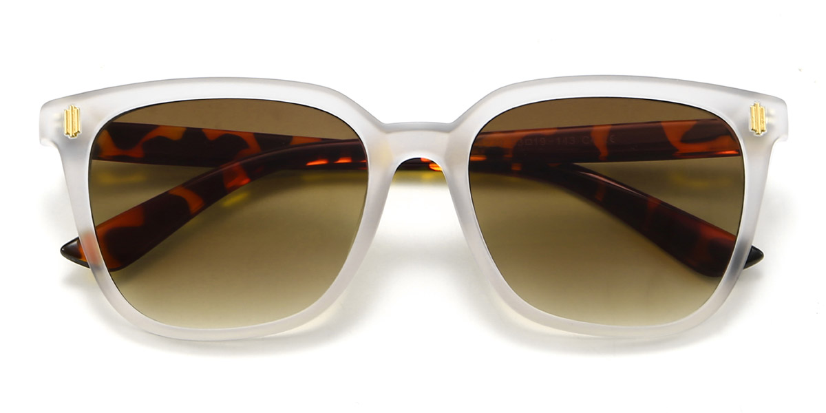 Clear Brown Rayna - Square Sunglasses