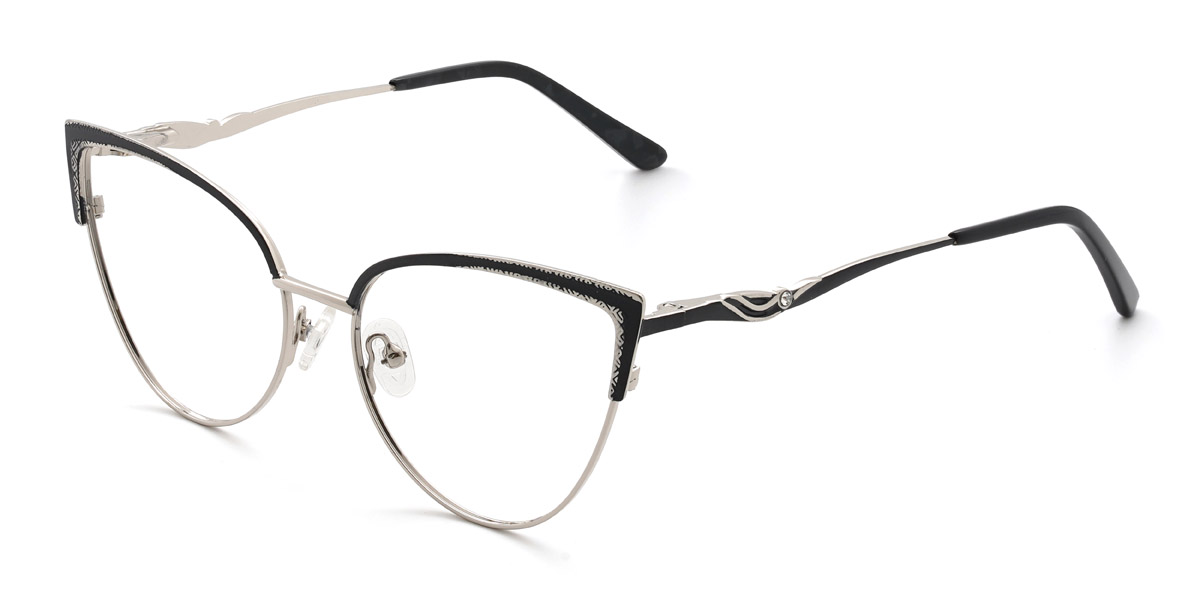 Black Ansley Glasses - Cat Eye Glasses