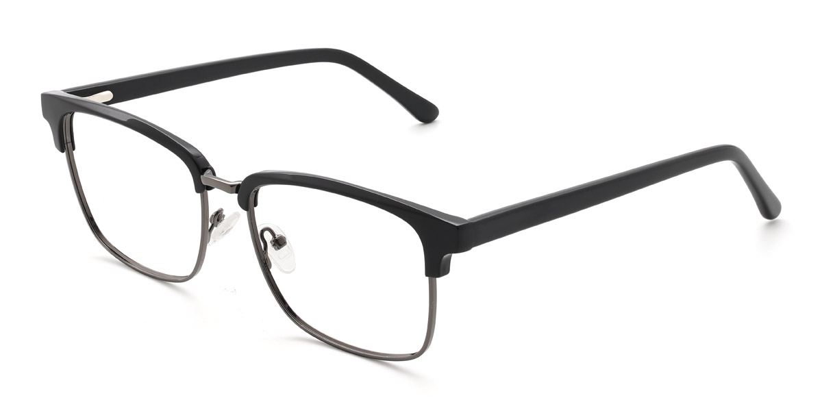 Black Gun Lavar - Rectangle Glasses