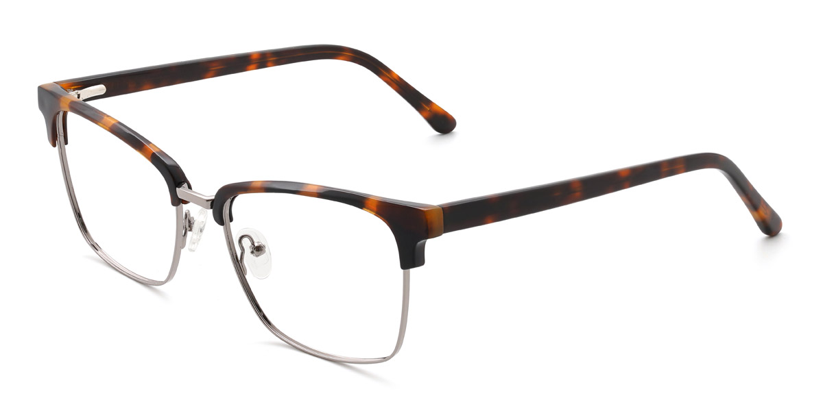 Silver Tortoiseshell Lavar - Rectangle Glasses