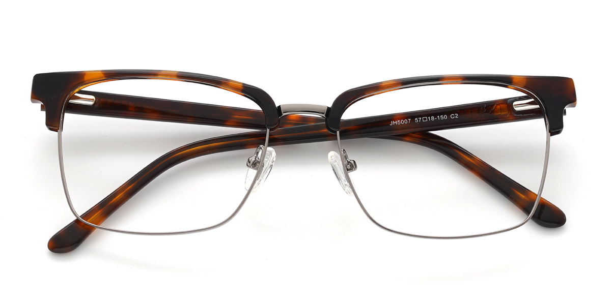 Silver Tortoiseshell Lavar - Rectangle Glasses