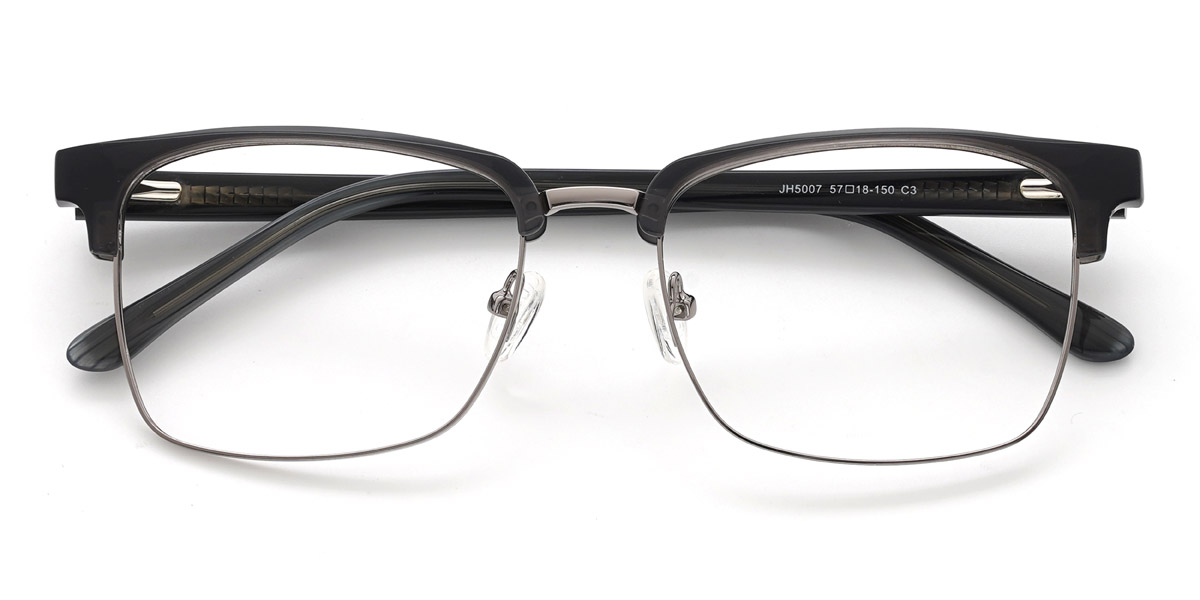 Noir Argent Lavar - Rectangle Glasses